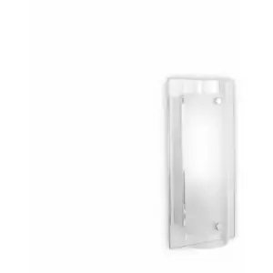 Ideal Lux Tudor - 1 Light Indoor Small Over Mirror Wall Light Glass, E14