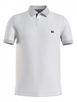 Tommy Hilfiger 1985 Contrast Placket Slim Polo Shirt - White Size M Men