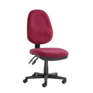 Twin Lever Wine Burgundy Operator Chair No Arms