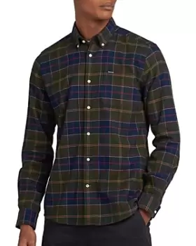 Barbour Kyeloch Cotton Herringbone Tartan Tailored Fit Button Down Shirt