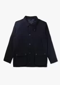 Barbour Mens Bedale Wool Jacket In Navy