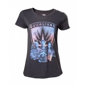 Marvel Comics Guardians of the Galaxy Vol. 2 Womens Medium Guardians T-Shirt - Dark Grey