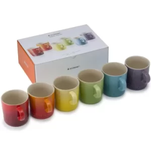 Le Creuset Stoneware Rainbow Set Of 6 Mugs