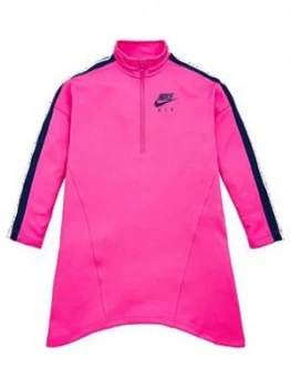 Nike Sportswear Air Older Girls 1/2 Zip Dress - Pink