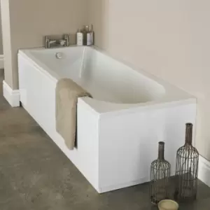 Barmby Single Ended Rectangular Bath 1700mm x 750mm - Acrylic - Nuie