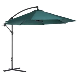 Outsunny 3m Garden Parasol Sun Shade Umbrella-Green