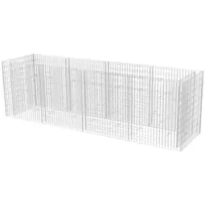 Gabion Raised Bed Steel 360x90x100cm Vidaxl Silver