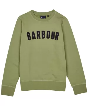 Barbour Boys' Prep Logo Crew Neck Sweatshirt - Moss - S (6-7 Years)