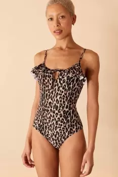 Leopard Frill Swimsuit