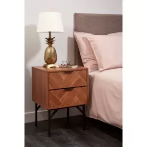 Oslo 2 Drawer Bedside Table