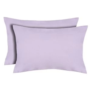 Catherine Lansfield Pair of Non-Iron Housewife Pillowcases - Lilac