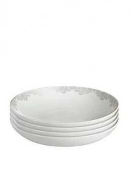 Monsoon Denby Filigree Silver Pasta Bowls ; Set Of 4