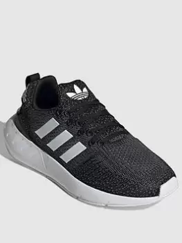 adidas Originals Swift Run 22 - Black/White, Size 6, Women