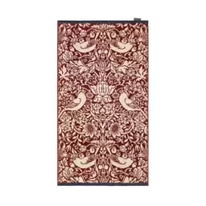 William Morris Stawberry Thief Bath Towel, Red