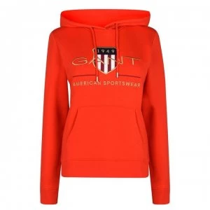 Gant Gant Archive Shield Hoodie - 667 LAVA RED