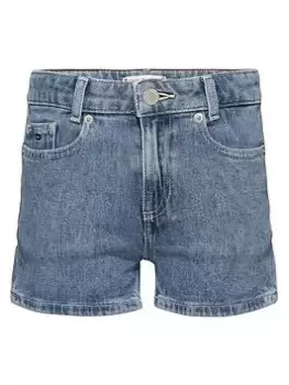 Tommy Hilfiger Girls Girlfriend Hemp Denim Short - Blue Size Age: 6 Years, Women