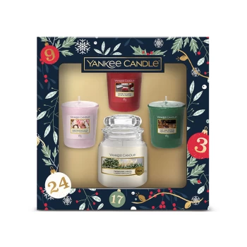 Yankee Candle Christmas Small Jar & 3 Votive Gift Set