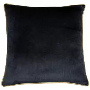 Paoletti Meridian Cushion Cover (55x55cm) (Black/Gold)