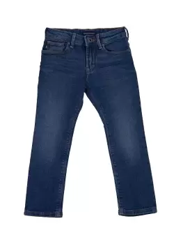 Emporio Armani Kids 5 Pocket Pant Jeans In Denim Blue