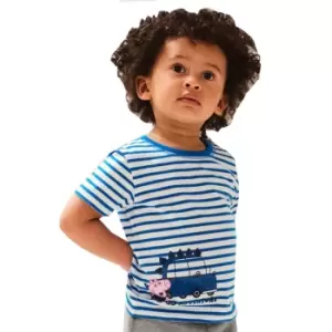 Regatta Girls Peppa Stripe Coolweave Cotton Jersey T Shirt 18-24 Months (86-92cm)