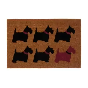 Premier Housewares Natrual Coir Doormat - Scottie Dog