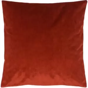 Furn - Camden Micro-Corduroy Velvet Cushion Cover, Burnt Brick, 50 x 50 Cm