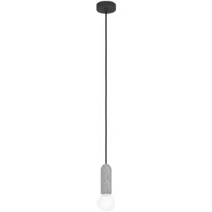 Hanging Ceiling Pendant Light Anthracite & Stone 1 x 40W E27 Feature Lamp