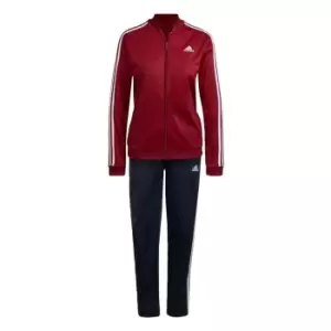 adidas Essentials 3-Stripes Tracksuit Womens - Legend Ink / Collegiate Burgun