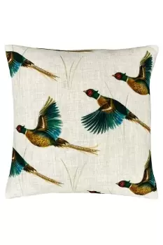 Country Flying Pheasants Hand-Painted Printed Cushion