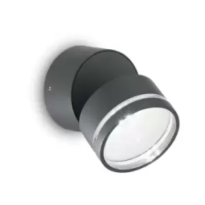 Ideal Lux OMEGA - Integrated LED Outdoor Wall Lamp 6 Lights Anthracite 3000K IP54