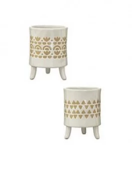 Sass & Belle Ibiza & Isabella Leggy Planters ; Set Of 2