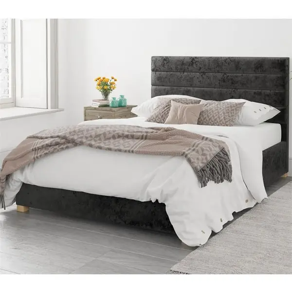 Aspire Kelly Ottoman Storage Bed - Black Single