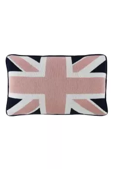 Jack Wills Union Jack Filled Cushion - Size: 30x50cm - Blue - Print