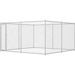 Vidaxl - Outdoor Dog Kennel 383x383x185cm Silver