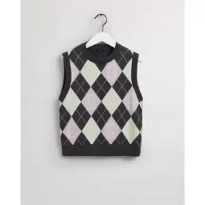 Gant Girls Argyle Vest - Grey