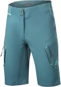 Alpinestars Stella Alps 8.0 Ladies Bicycle Shorts, turquoise, Size 30 for Women, turquoise, Size 30 for Women