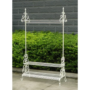 Charles Bentley Wrought Iron Clothes and Shoe Rack