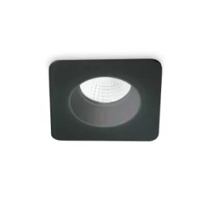 Room-65 Square Recessed Downlight Black IP65, 3000K, 8W