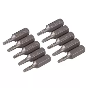 Silverline T10 Cr-V Screwdriver Bits 10pk T10 581689