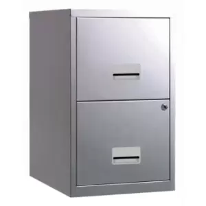 Filing Cabinet Steel 2 Drawer A4 400x400x660mm Ref 595000