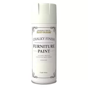 Rust-Oleum Chalk White Chalky Finish Furniture Spray Paint 400ml