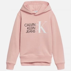 Calvin Klein Jeans Girl's Hybrid Logo Hoodie - Sand Rose - 12 Years