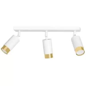 Emibig Hiro White/Gold Ceiling Spotlight Bar 3x GU10