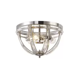 Vestal Round Flush, 3 Light E27, Polished Nickel