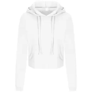 AWDis Just Hoods Womens/Ladies Girlie Cropped Hoodie (XS) (Arctic White)