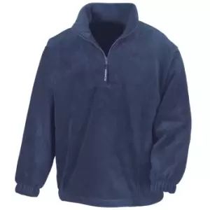 Result Unlined Active 1/4 Zip Anti-Pilling Fleece Top (M) (Navy Blue)