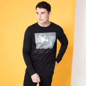 Cartoon Network Spin-Off Johnny Bravo Classic Scene Sweatshirt - Black - M - Black