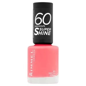 Rimmel Nail Polish 60 Second Instyle Coral 8ml Red