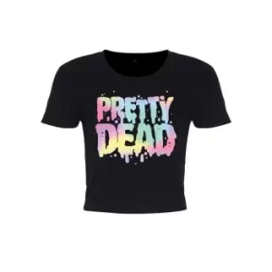 Grindstore Womens/Ladies Pretty Dead Pastel Goth Crop Top (L) (Black)