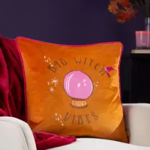 Bad Witch Vibes Cushion Pumpkin, Pumpkin / 43 x 43cm / Polyester Filled